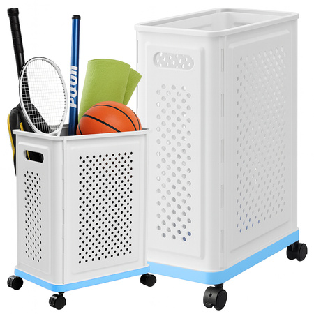 Ratastega korv pesu, aluspesu ja mänguasjade hoidmiseks mahukas