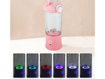 Smoothie blenderis, pārnēsājams, bezvadu USB ledus smalcinātājs, rozā