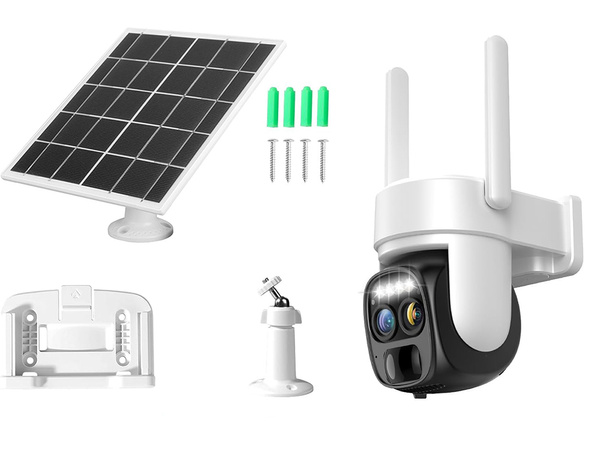 Saulės kamera wifi ip lauko rotacinė kamera wifi priartinimo judesio detektorius ip66
