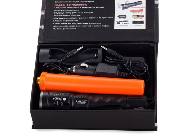 Bailong tactical led torch cree zoom xm-l3 u3