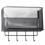 Coș de metal organizator ușă agățat raft cârlige