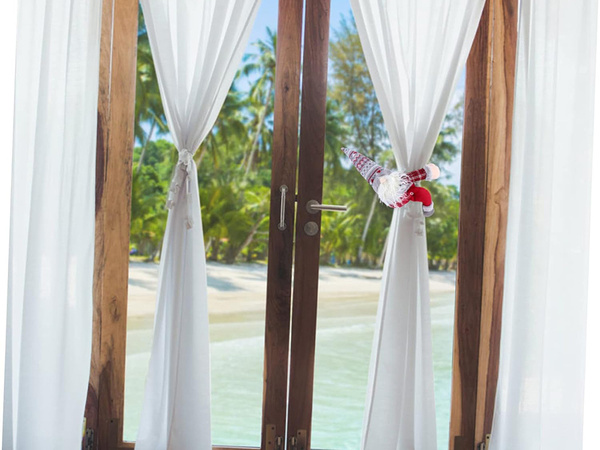 Gnomo De Navidad Gnomo Cortina Cierre Autoadherente