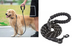 Strong dog training rope leash with handle reflector thick durable