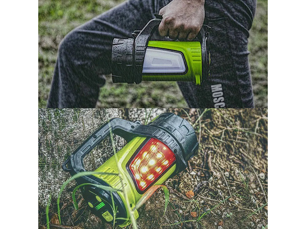 Įkraunamas led žibintuvėlis prožektorius galingas powerbank