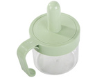 Récipient à épices pour la cuisine avec cuillère à soupe gobelet avec fermeture d'oreille
