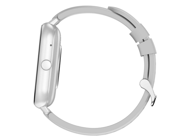 Smartwatch dámské pánské hodinky gumový řemínek sport bluetooth hovory šedá