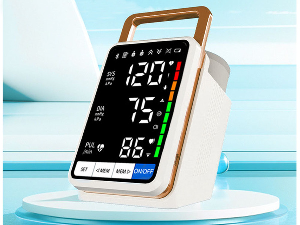 Upper arm blood pressure monitor readable ecan arrhythmia blood pressure monitor
