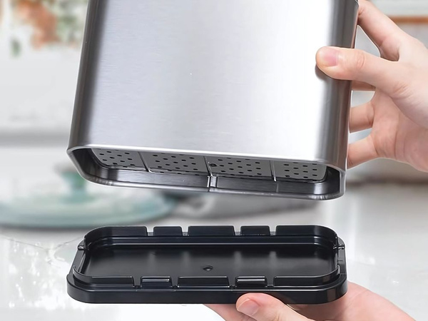 Tăviță de tacâmuri din oțel inoxidabil organizator de bucătărie 4 compartimente tavă