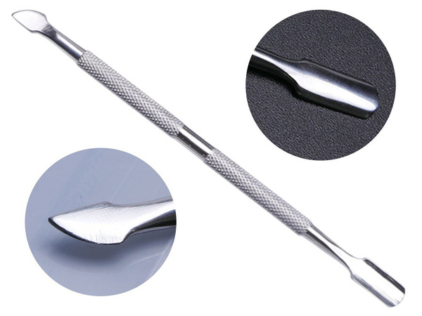 Konica in strgalo iz nerjavečega jekla za hibridno obnohtno kožico