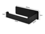 BLACK MATT TOILET PAPER HOLDER WITHOUT DRILLING MODERN STEEL LOFT TOILET