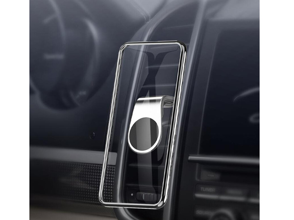 Magnetic car holder for phone grille