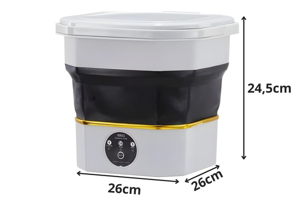 Mini portatīva mazā salokāmā ceļojumu veļas mašīna apģērbiem un apatēriem 6l