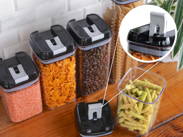 Kitchen containers for food for pasta container with seal set of 5 pieces