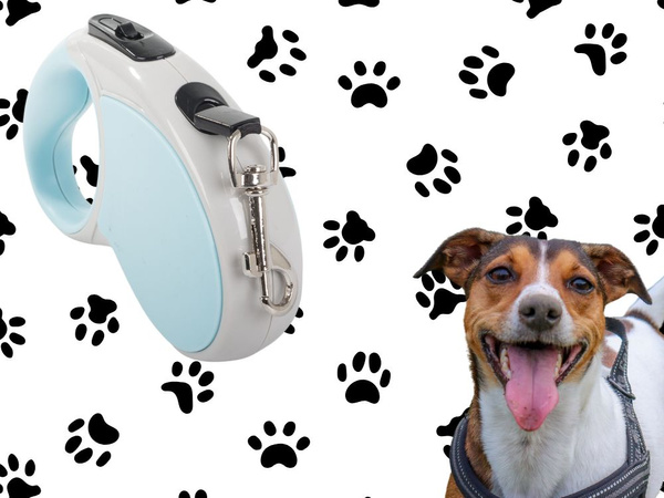 Automātiskā pavadas 5m spēcīga sunim līdz 15kg ar slēdzeni spēcīgs garš