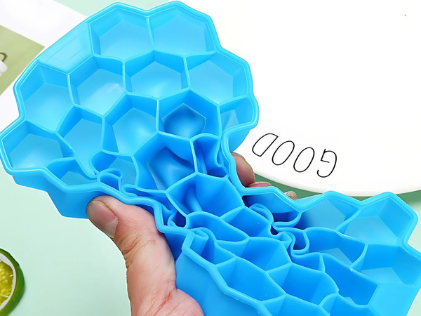 Moule à glaçons en silicone, récipient de 37 glaçons, forme hexagonale