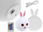 Vedl králík dálkové ovládání rgb usb noční světlo pro děti