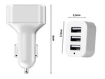 Car charger pro zásuvky zapalovače cigaret 3xusb
