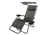Chaise de plage pliante zero gravity 2in1 chair with canopy