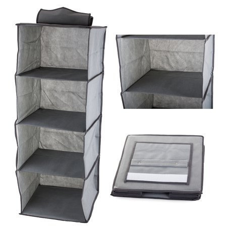 Wardrobe organiser hanging shelf with 4 shelves 80cm