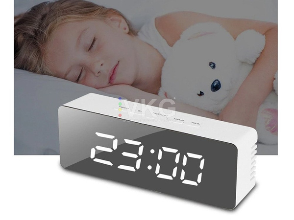Led alarm clock led timer led mirror alarm date 4in1