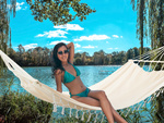 Hiking hammock large boho tassel two-person swing 200x150