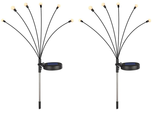 AIAVALGUSTID SOLARNE KULECZKI 2 TUKI PO 6 LAMPEK LED DŁUGIE 70 CM
