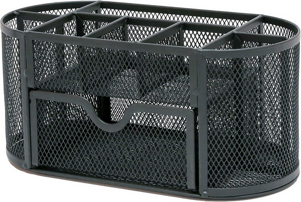 Desk organiser 8 compartments drawer cupboard shelves office metal