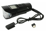Față spate a condus biciclete lampă km counter corn puternic clopot 3in1