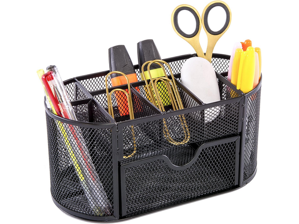 Organisateur de bureau 8 compartiments tiroir armoire étagères bureau métal