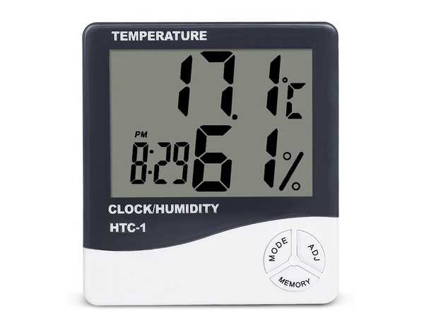 Thermomètre électronique horloge date station météo