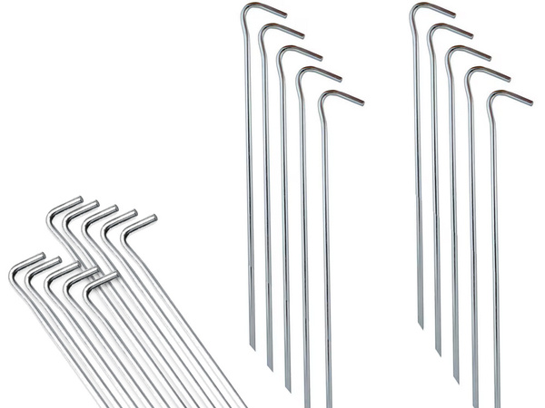 Tent piles anchor pigs steel 31cm 10pcs hook