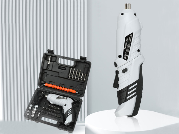 Wkrętarka akumulatorowa mini wkrętak zestaw 45 elementy bity walizka usb