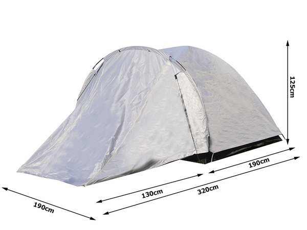 Cort pentru 3 persoane camping turistic capac vestibul