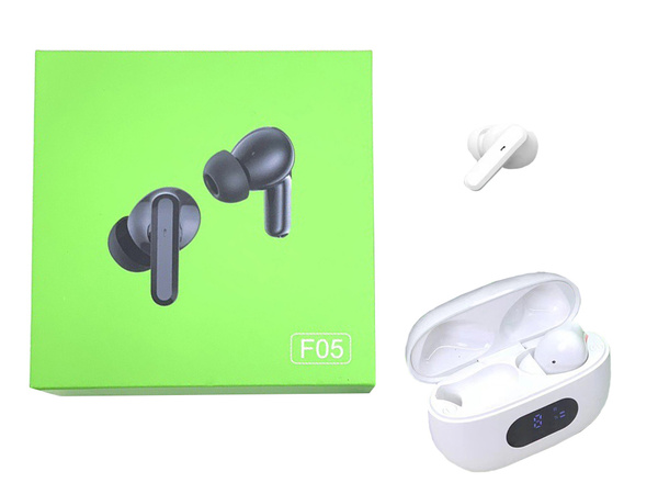 bluetooth belaidės ausinės į ausis su led įkrovimo dėklu ir mikrofonu