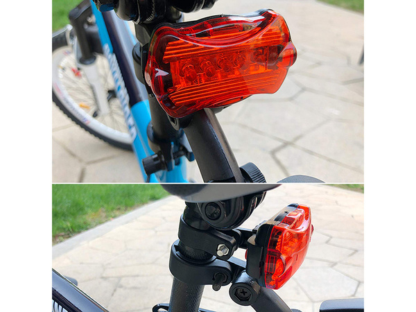 Galinis dviračių žibintas galinis 5 led