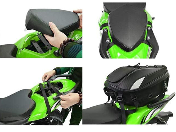 Motocicletă rucsac motocicletă cască impermeabil sac pannier scaun 2in1