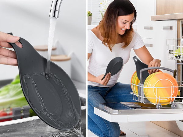 Cuchara reposa utensilios escurridor silicona bajo cacillo