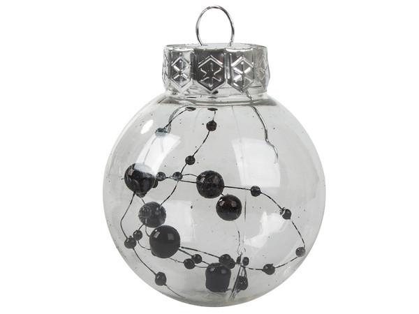 Choinka bombes pentru choin 6cm set de 24 sărbători sărbători negre