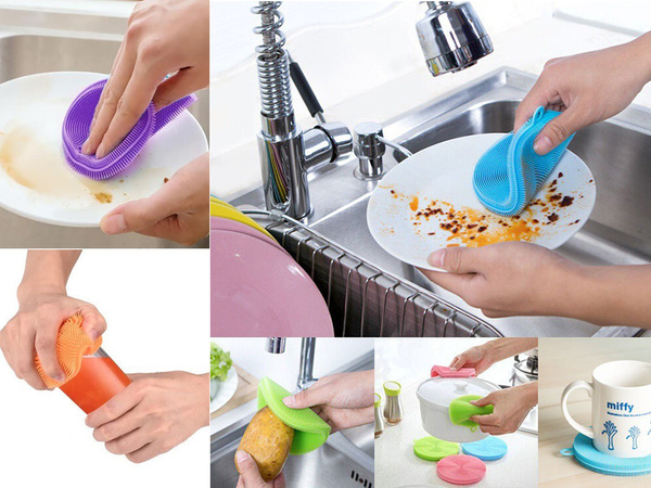 Silikona mazgāšanas sūklis tīrīšanas birste augu tīrīšanas birste