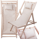 Chaise longue en bois chaise de plage chaise de jardin pliante coussin de plage
