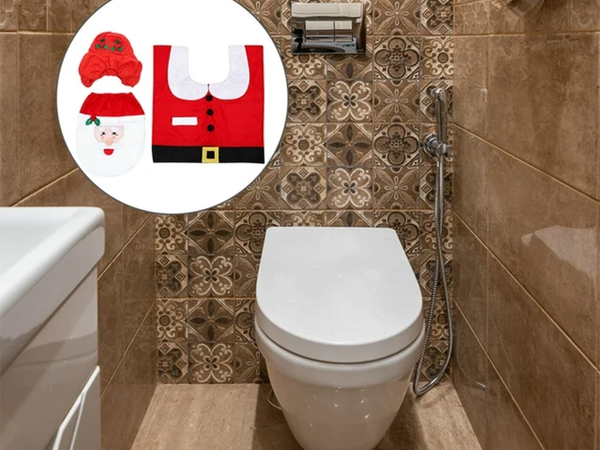 Ensemble de salle de bain de noël tapis michael housse de toilette