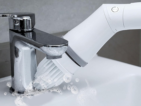 Elektriskā rotācijas birste flīžu šuvju mopam ar 6 tornado uzgaļiem