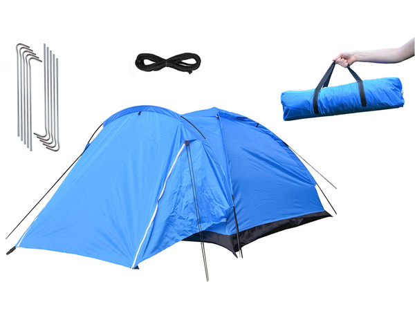 Cort de camping în aer liber plasă de țânțari 2 persoane vestibule