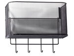 Coș de metal organizator ușă agățat raft cârlige