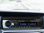 Car radio bluetooth usb aux sd 1-din microfon + pilot 4 x 60w