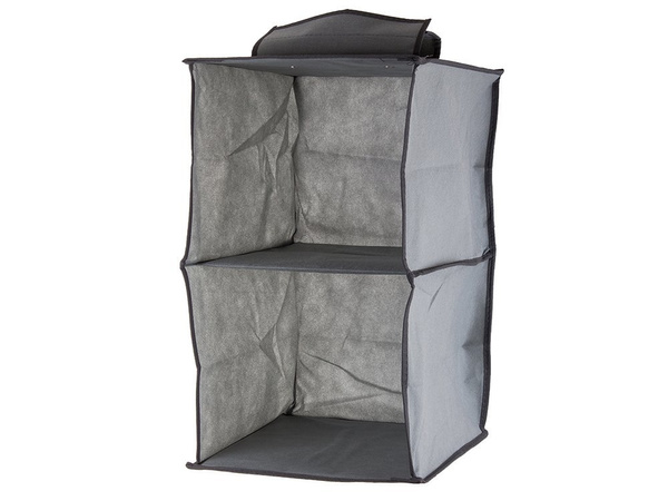 Wardrobe organiser hanging shelf with 2 shelves 50cm