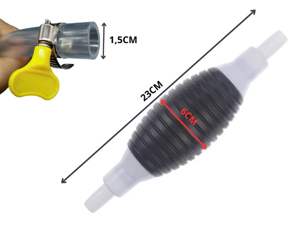 BOMBA PARA VACIAR COMBUSTIBLE AGUA ACEITE BOMBA MANUAL SET 2M ABRAZADERAS DE MANGUERA