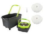Rotationsmop rotation 360 spender eimer set 2x mikrofaserpads