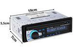 Avtomobilski radio bluetooth usb aux sd 1-din mikrofon + pilot 4 x 60w