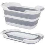 Silicone folding bowl with laundry drain